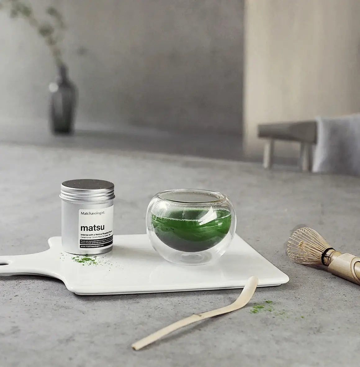 High quality ceremonial matcha green tea powder, Matsu from Matchaeologist.