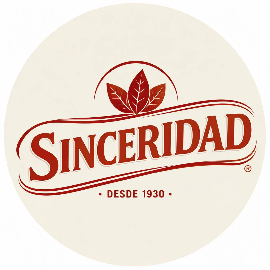 "Sinceridad Yerba Mate logo with leaf emblem and 'Desde 1930' branding.