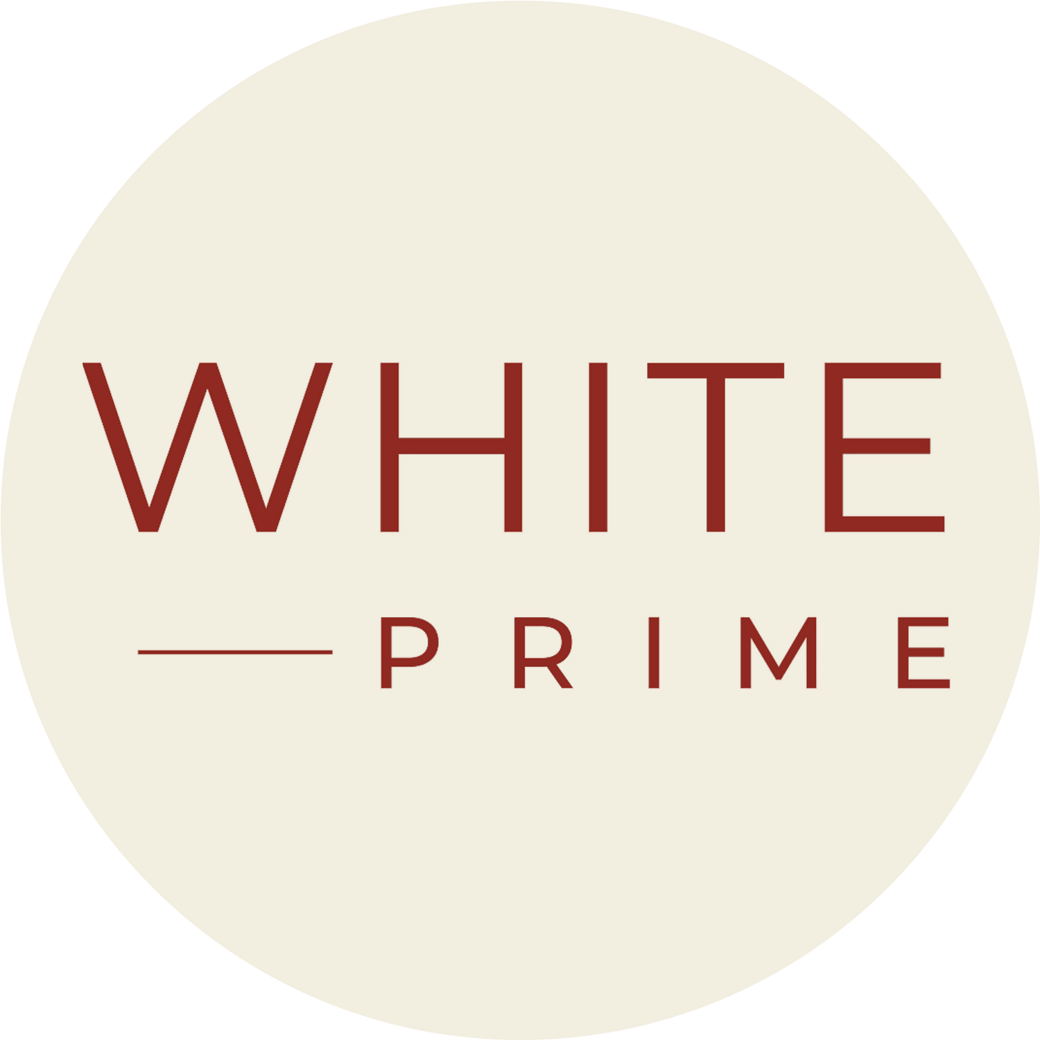 WHITE Prime logo for modern yerba mate gear collection