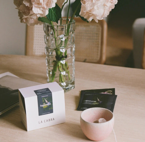 La Cabra Sagastume Washed Parainema specialty coffee from Honduras with single-serve brew bags and coffee cup