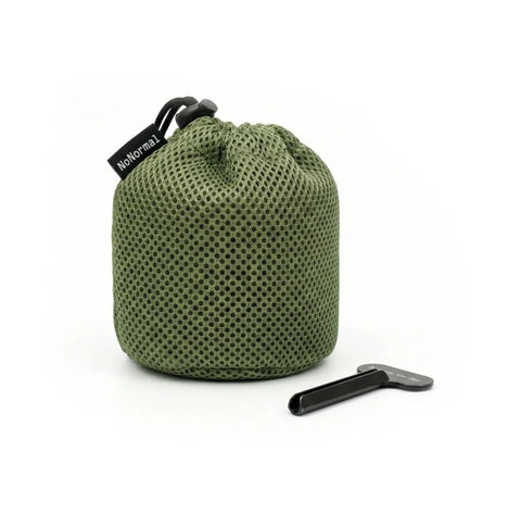NoNormal Outdoor Coffee Kit with 380 ml titanium cup and Tube Squeeze Key