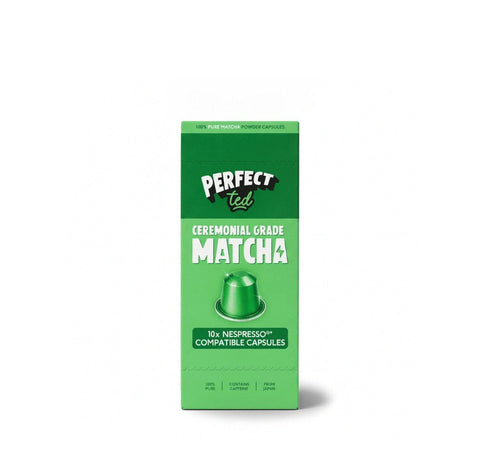 PerfectTed Ceremonial Grade Japanese Matcha Nespresso Compatible Capsules 10 Pack