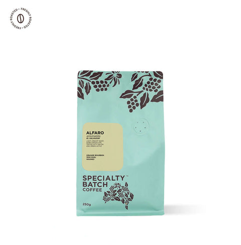 El Salvador Alfaro Coffee, Orange Bourbon from Apaneca Ilamatepec, shade-grown specialty beans