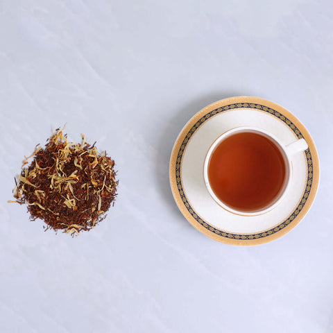 African Sunrise Rooibos Tea, Caffeine-free vanilla blend, Soothing herbal tea by G & Tea
