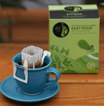 Pack of Blue Tokai Attikan Easy Pour, medium-dark roast with low acidity, notes of figs, dark chocolate, and almonds.