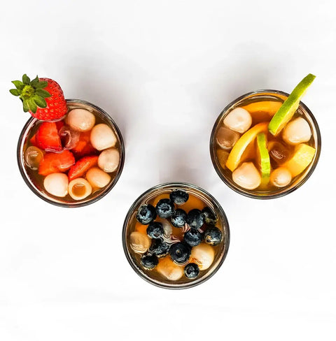 Chalo Blueberry Iced Chai, fruity refreshment with jaggery, antioxidant-rich twist on iced tea.
