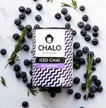 Chalo Blueberry Iced Chai, fruity refreshment with jaggery, antioxidant-rich twist on iced tea.