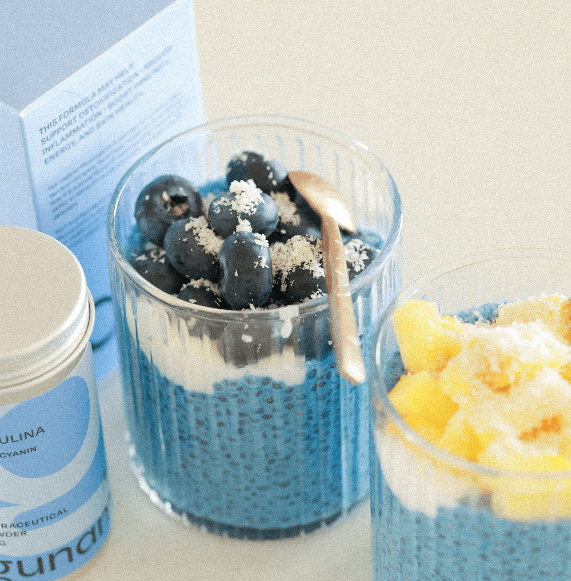 GUNAM Blue Spirulina Powder, antioxidant-rich vegan superfood from Tamil Nadu with essential nutrients for energy, immunity, and wellness.