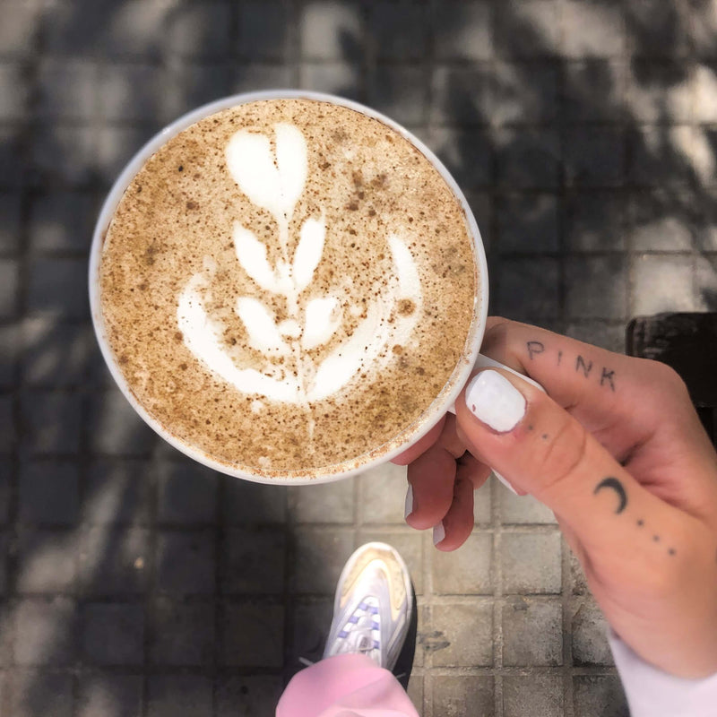 Original Chai Latte with Indian spices and matcha for a mild, spicy flavor and lasting energy—crafted from an authentic Indian recipe, perfect coffee alternative.