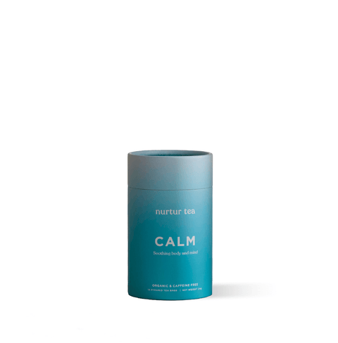 Nurtur Tea Calm Tea is a caffeine-free herbal infusion of chamomile, lemongrass, and rose petals, crafted to relieve stress, ease anxiety, and support emotional well-being.