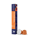 Brazil Midnight Bloom Single Origin Capsules in Nespresso-compatible format featuring premium Brazilian coffee beans.