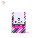 Chalo Iced Chai Discovery Box, featuring 4 fruity iced chai blends, made with natural ingredients and unrefined jaggery.
