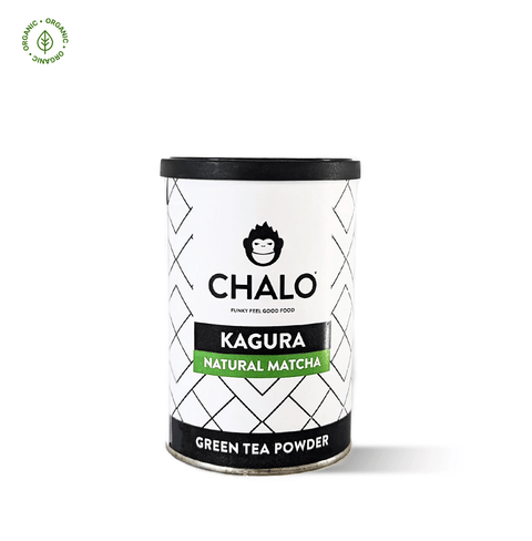 Chalo Organic Matcha Powder, authentic Japanese green tea with vibrant color and umami, sourced from traditional tea gardens.
