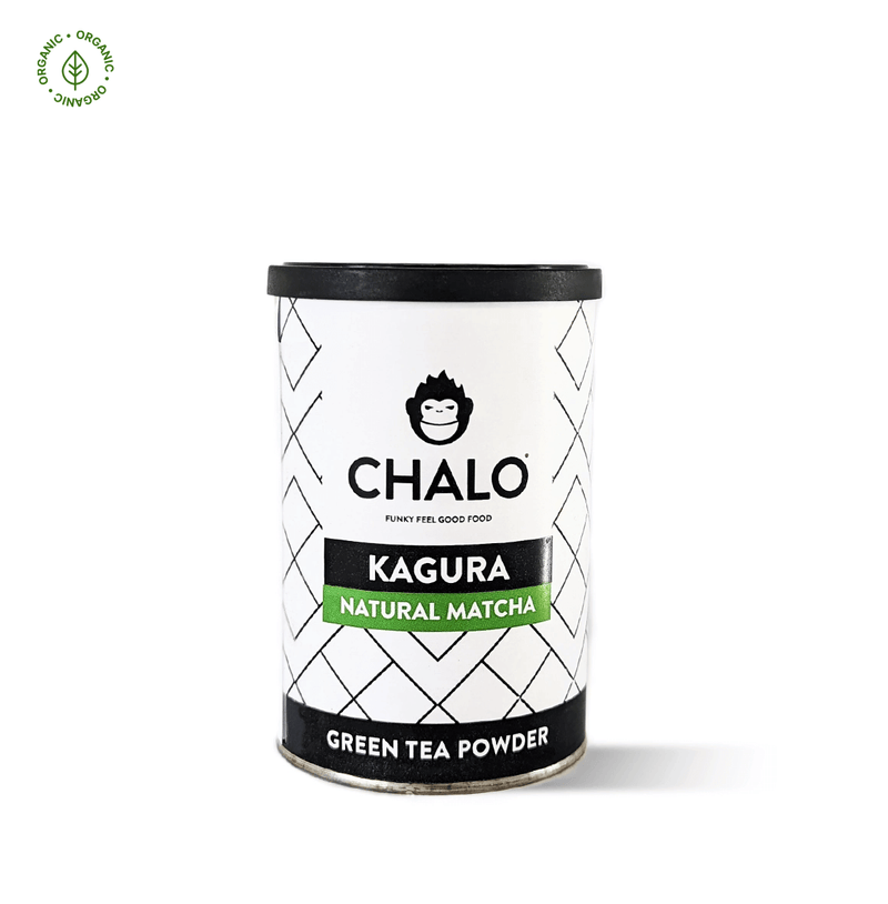 Chalo Organic Matcha Powder, authentic Japanese green tea with vibrant color and umami, sourced from traditional tea gardens.