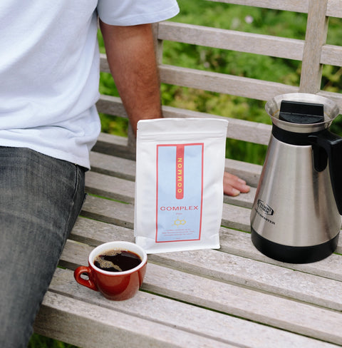 Complex Ethiopian coffee pack by COMMON with fruity notes of blueberry, milk chocolate, and Earl Grey.