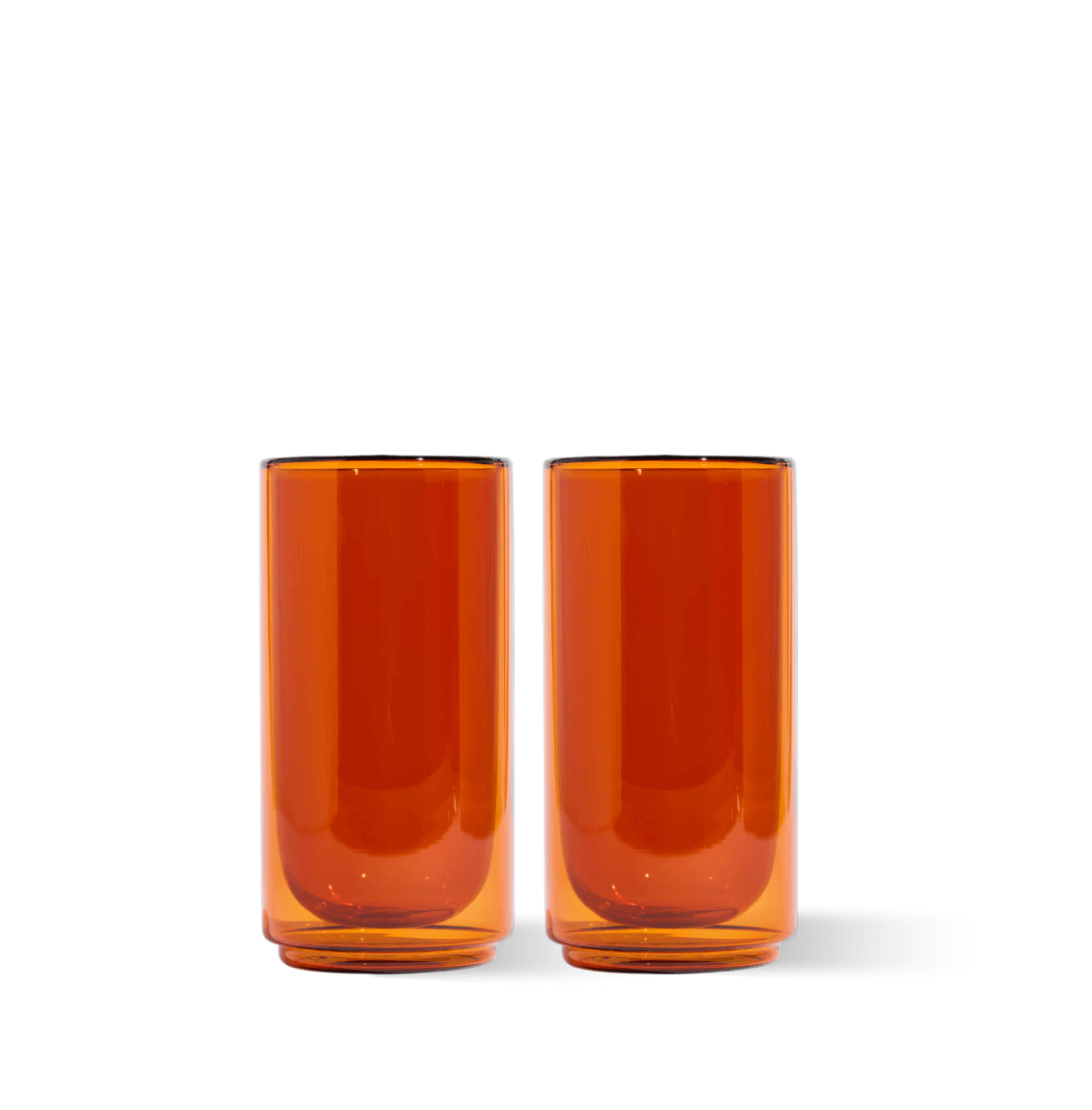 Cove 16 Oz Glass Pint Amber (Set of 2) - Elegant amber glassware set for drinks and dining, perfect for enhancing table aesthetics.