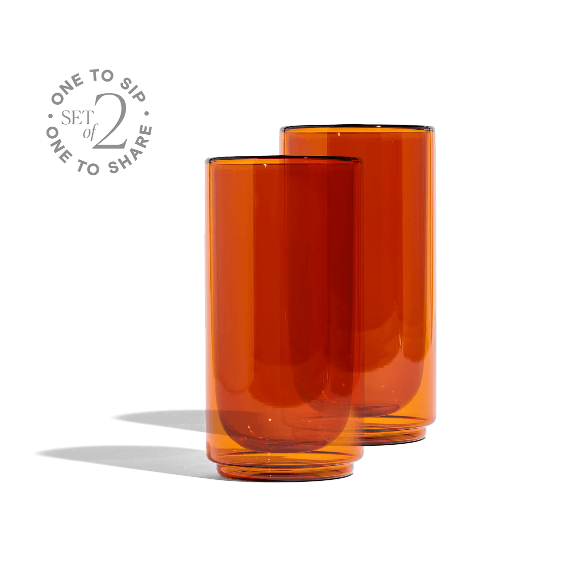 Cove 16 Oz Glass Pint Amber (Set of 2) featuring two elegant amber glass pints perfect for entertaining and elevating drink presentation.
