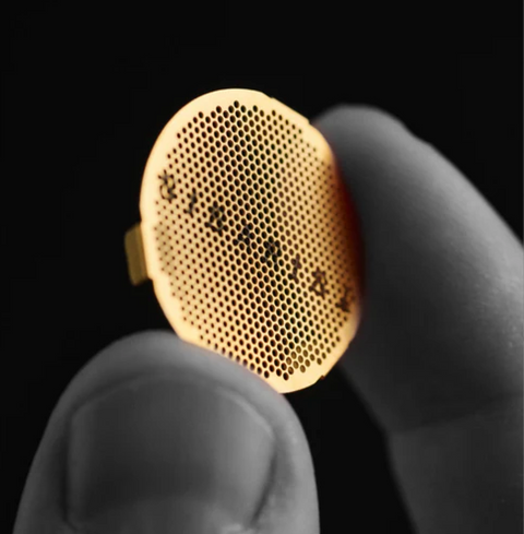 Close-up of Sibarist Booster 22 mesh disc for pour-over brewing.