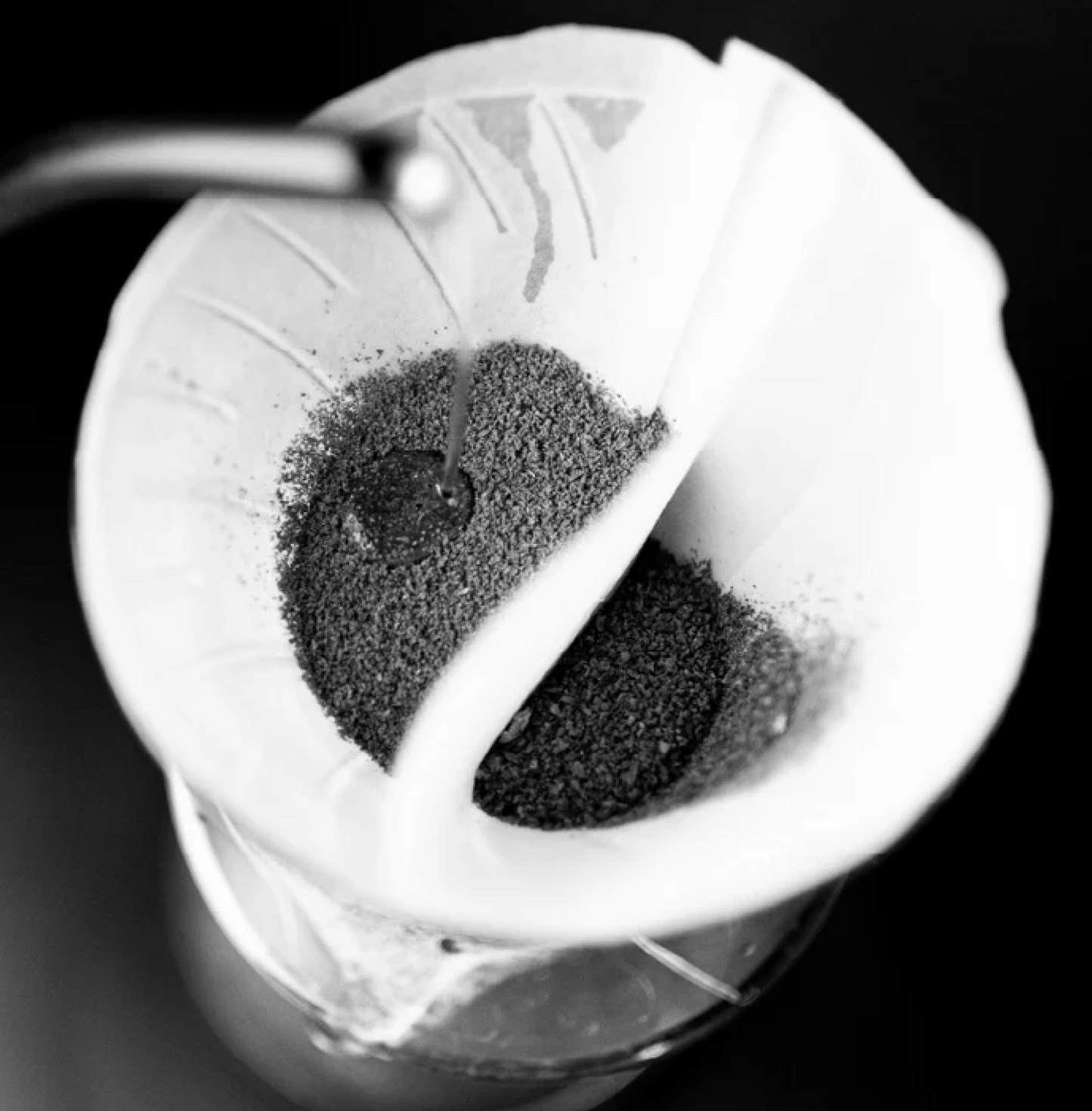 Sibarist Fast - Dual Chamber Specialty Coffee Filters in a conical dripper for precise pour-over brewing.