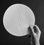 Sibarist B3 Hybrid Coffee Paper Filter held in hand for conical drippers