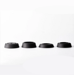 OREA Coffee Brewer V4 components showcasing flat, wave, cone, and hybrid filter options on a white background.