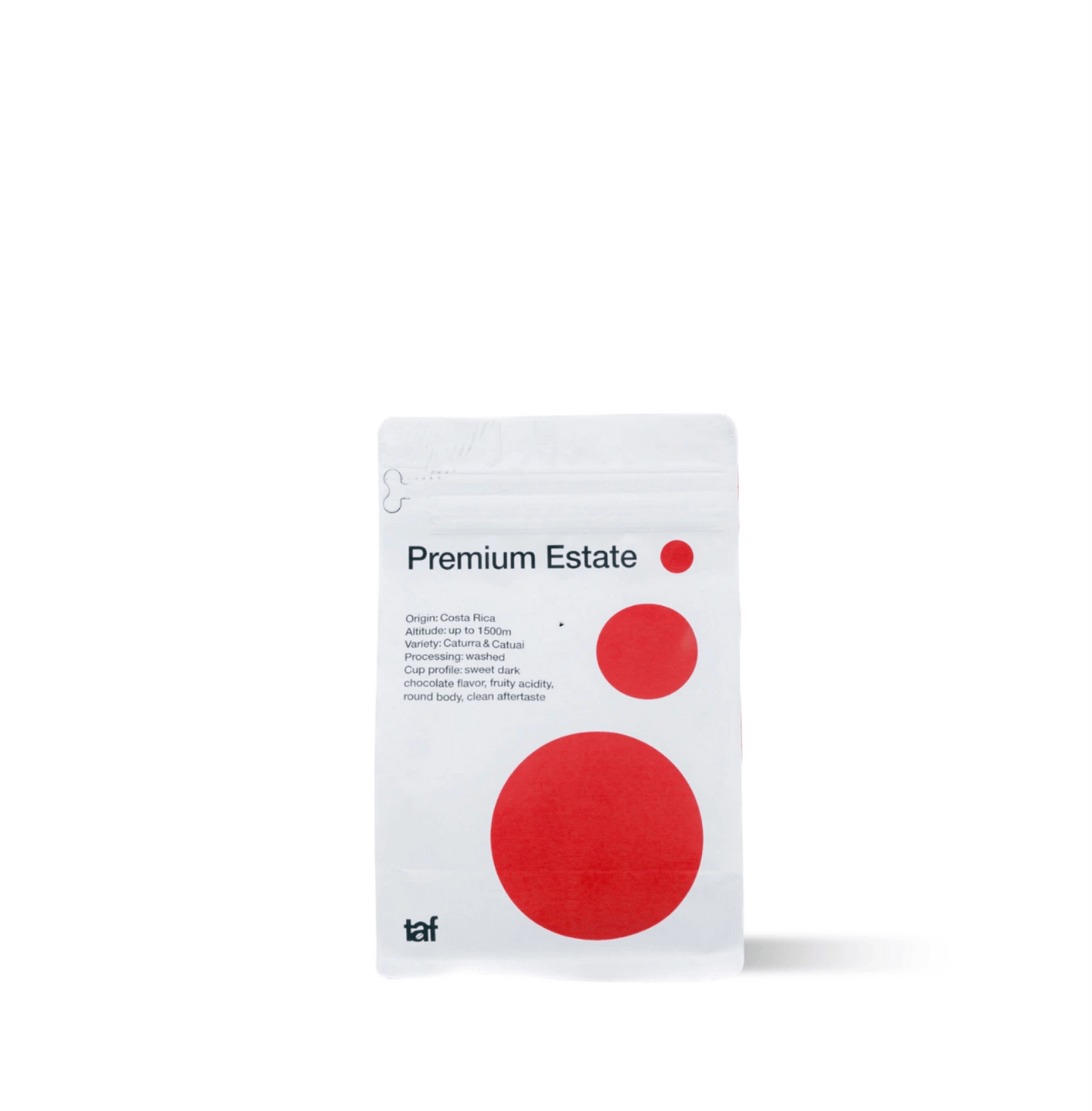 Premium Estate coffee package with high-altitude sourced beans, delivering a rich, smooth, aromatic cup with balanced flavors.