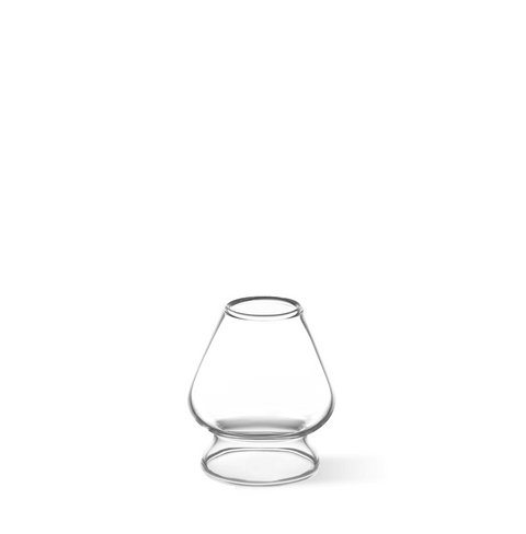 Clear Glass Whisk Holder made of heat-resistant borosilicate glass, showcasing a modern transparent design for optimal whisk drying.