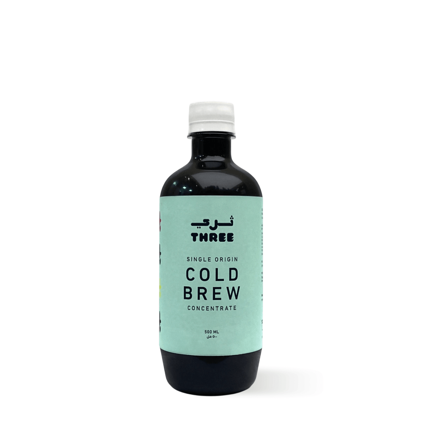 Bottle of Cold Brew concentrate, ideal for iced or milk-based coffee drinks, refreshing and perfect for Spanish lattes.