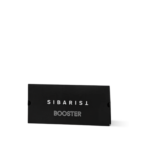 Sibarist Booster 22 mesh disc for enhancing pour-over brewing with precision design, shown in sleek black packaging.