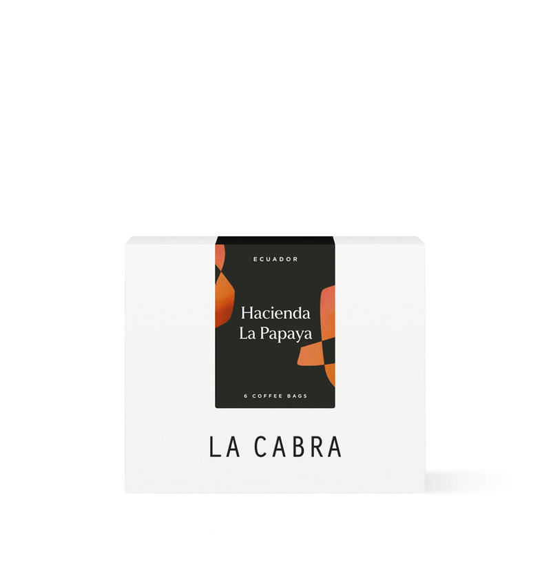 Ecuadorian specialty coffee by La Cabra, Hacienda La Papaya Oak Barrel processed in rum barrels, delivering deep spice and dried-fruit notes.