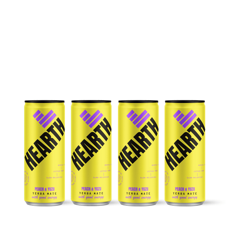 Drink Hearth Peach & Yuzu beverage with sweet peaches and tangy citrusy Yuzu, offering a refreshing, floral, and vibrant summer flavor.