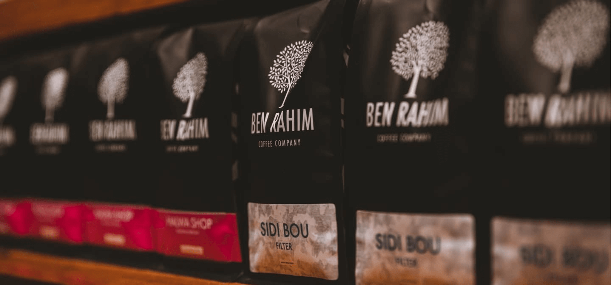 Selection of Ben Rahim coffee bags, featuring Sidi Bou, perfect for coffee lovers in Dubai, UAE.