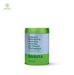 DAVIDsTEA Organic Blueberry Matcha – Sweet blueberry-infused matcha blend with antioxidants and energizing benefits.