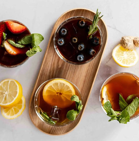 Chalo Iced Chai Discovery Box, featuring 4 fruity iced chai blends, made with natural ingredients and unrefined jaggery.