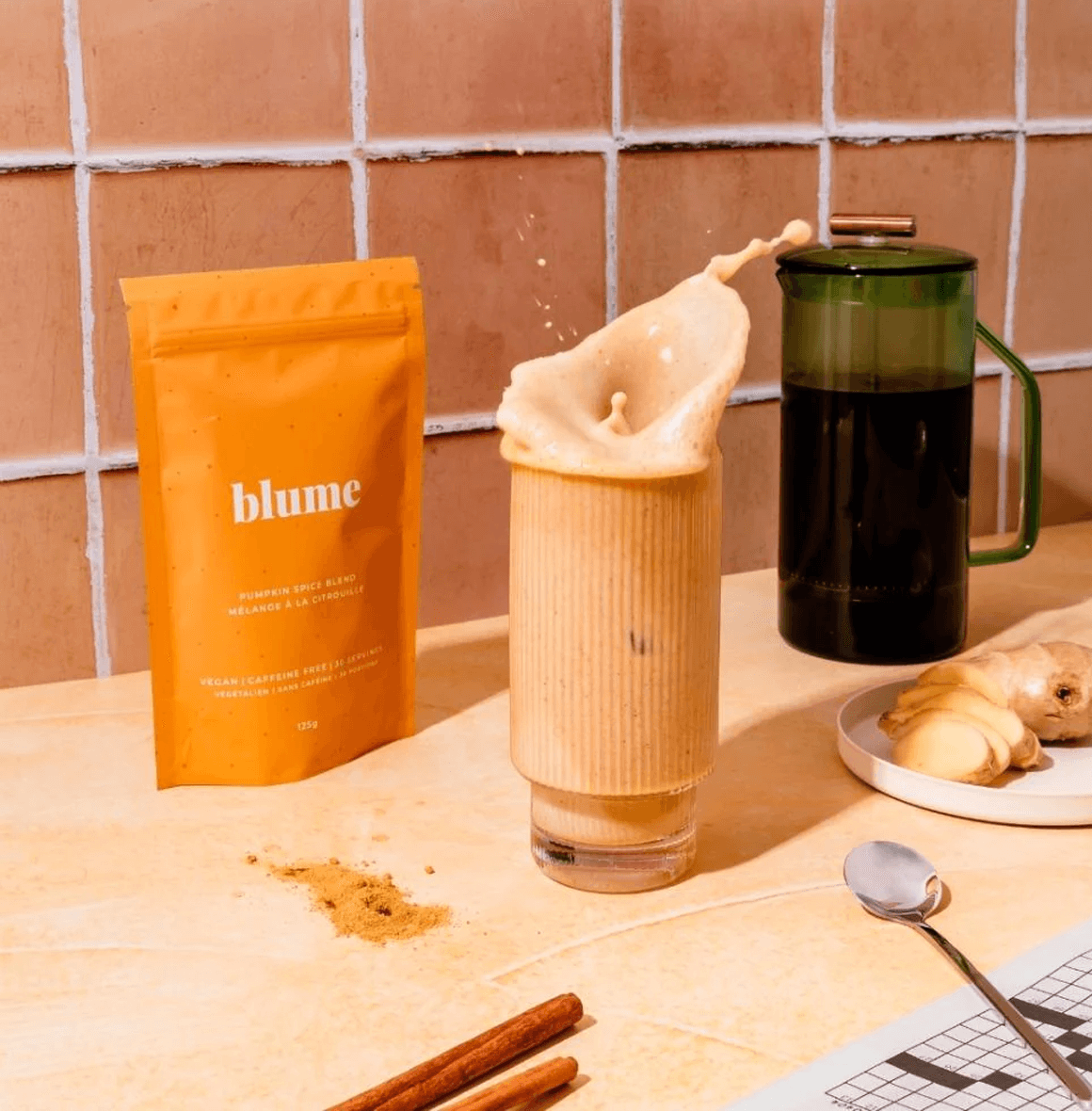 Packed with superfood ingredients, organic pumpkin and Canadian maple, now you can enjoy a barista-worthy pumpkin spiced latte