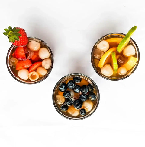 Chalo Lemon Iced Chai, tart lemon & sweet jaggery blend, fresh vegan iced tea for all seasons.