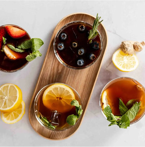Chalo Lemon Iced Chai, tart lemon & sweet jaggery blend, fresh vegan iced tea for all seasons.