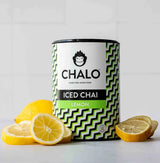Chalo Lemon Iced Chai, tart lemon & sweet jaggery blend, fresh vegan iced tea for all seasons.
