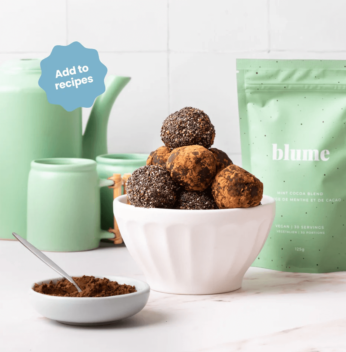 Meet our limited edition, kiddo-approved, maca-powered mint hot chocolate. Rich dark cocoa is paired with mint for an elevated hot chocolate with a refreshing holiday finish.