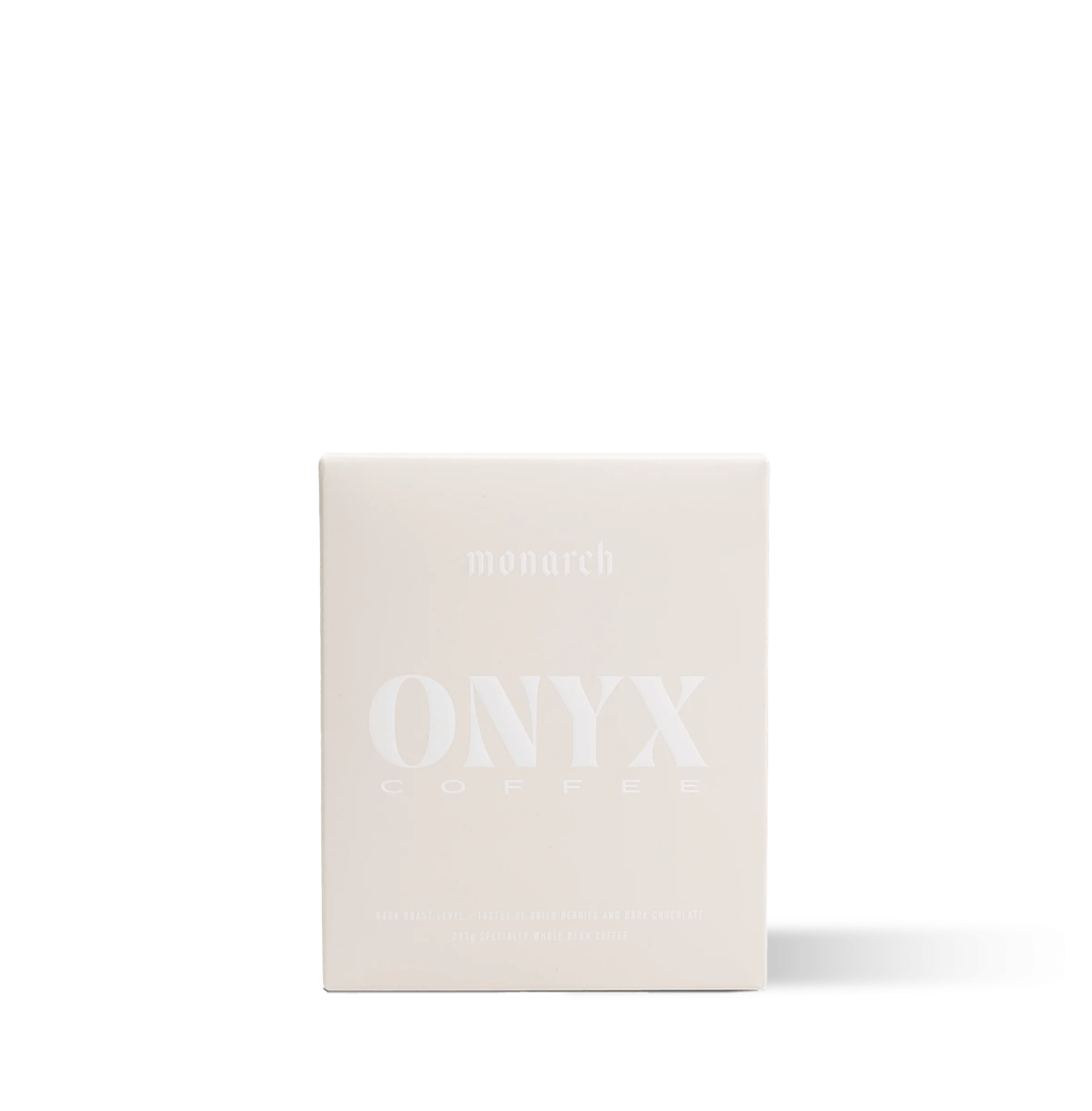 Onyx Coffee Lab's dark roast espresso blend with dark chocolate, molasses, red wine, and dried berries, smooth and aromatic.