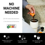 Premium 100% Arabica instant coffee, expertly crafted for a rich, smooth, and aromatic flavor, offering a convenient café-quality experience in every cup