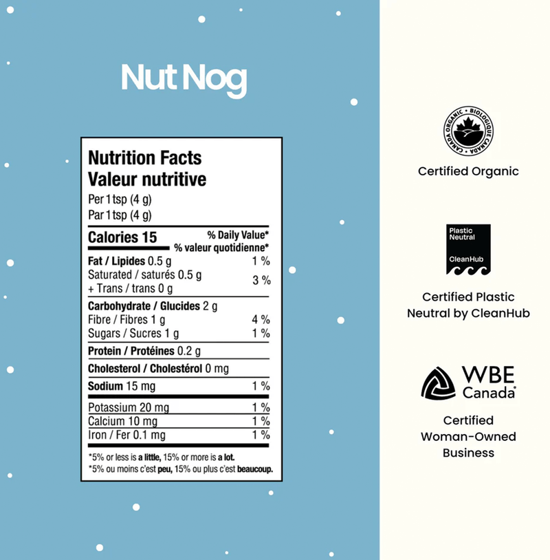 This is a silky smooth, plant-based take on eggnog and pairs perfectly with a shot of espresso. Plus, it's infused with reishi for stress support to ease your body and mind