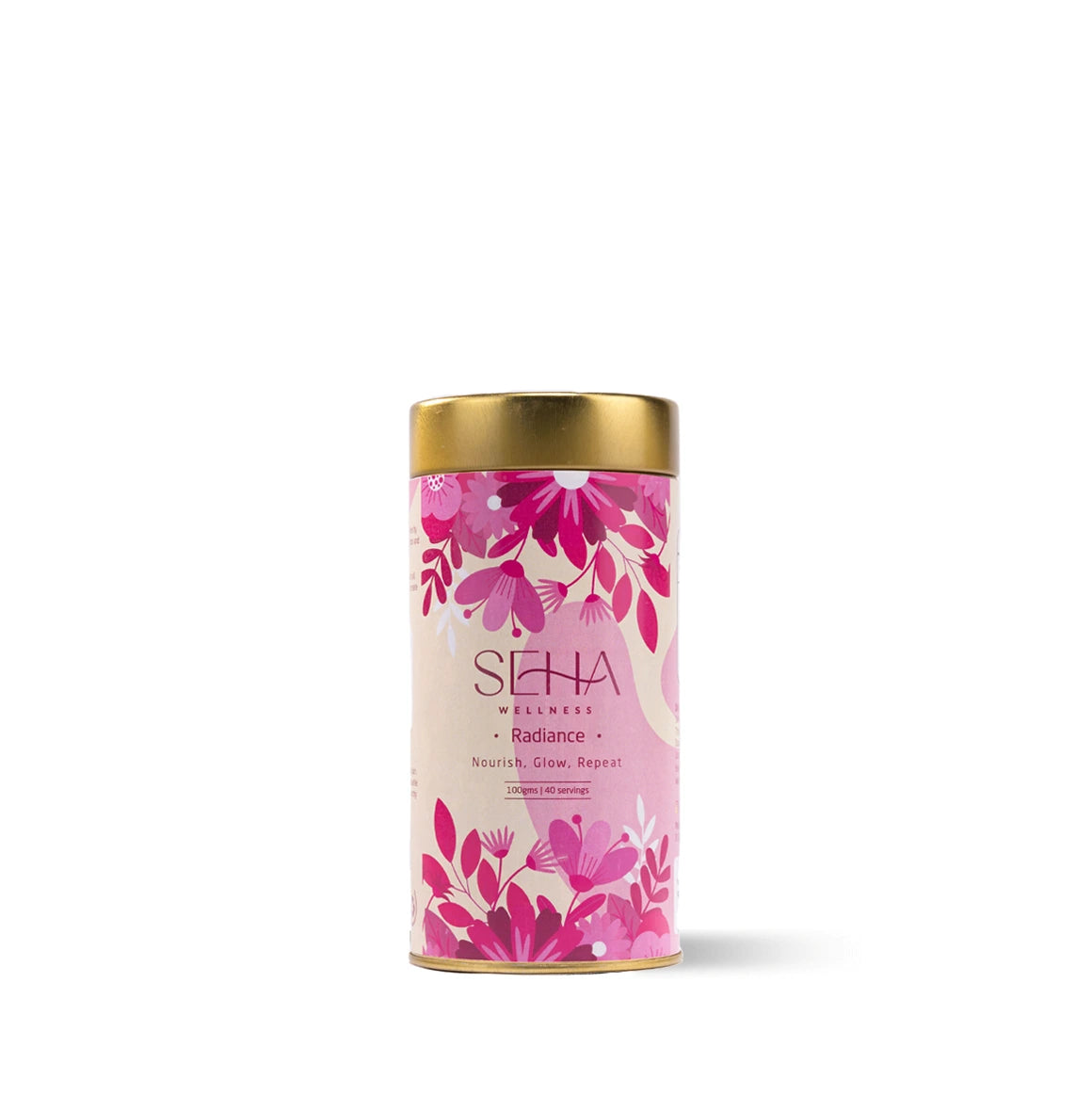 SEHA Wellness Radiance latte blend with beetroot and herbs for glowing skin, energy, and heart health.