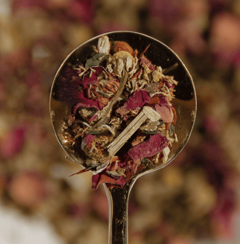 Nurtur Sleep Tea is a magnesium-rich herbal blend with rooibos, chamomile, nettle & rose petals, crafted to reduce stress, balance hormones & promote restful, uninterrupted sleep.