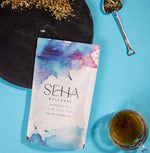 SEHA Wellness Tranquili-Tea with Brahmi, Ashwagandha, and Shankhpushpi for stress relief and emotional balance.