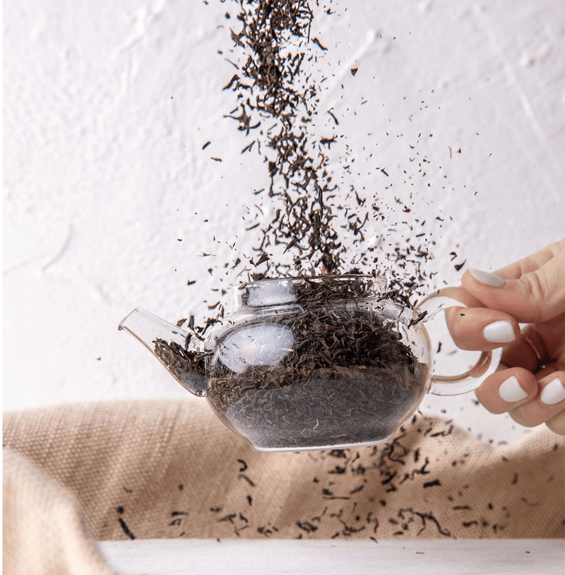 Premium loose-leaf tea in eco-friendly biodegradable packaging, perfect for a sustainable and flavorful tea experience.