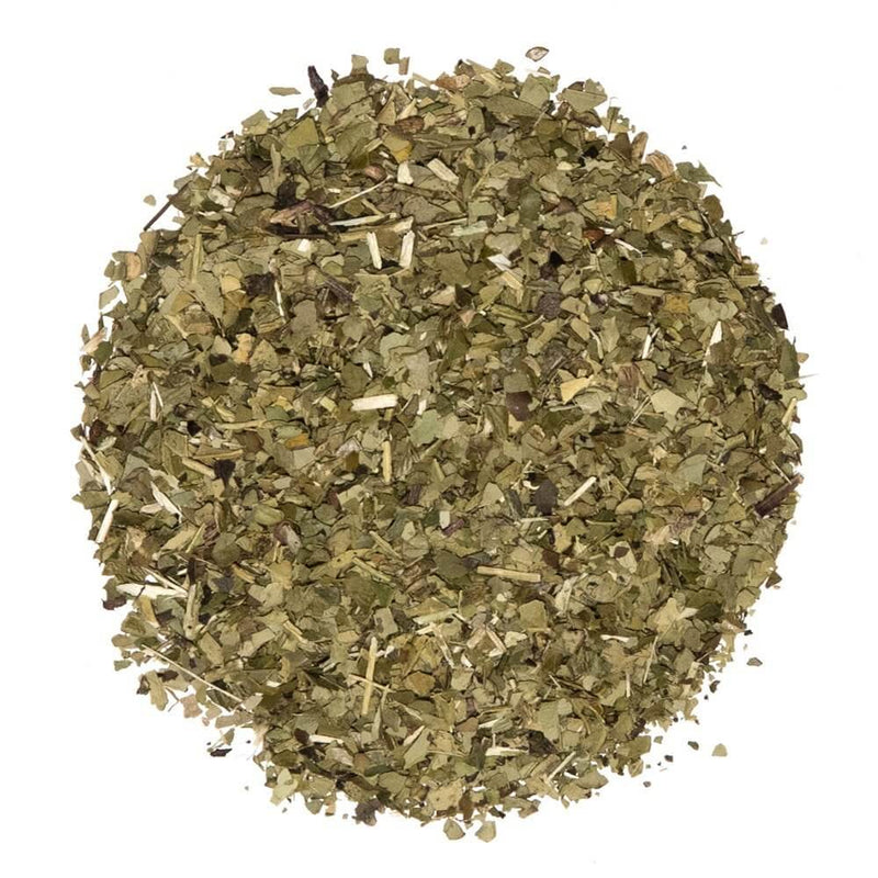 Traditional Yerba Mate - premium UAE argentina herb blend, finely chopped leaves ready for brewing.