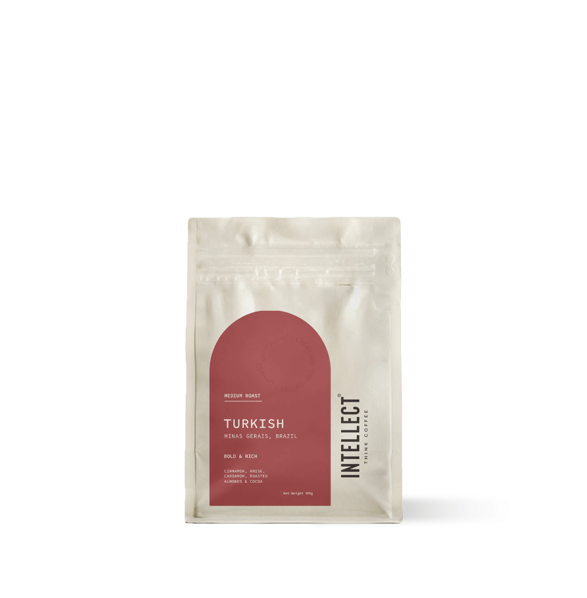 Turkish Inspired Ground Coffee packaging showcasing Intellect Coffee's Turkish roast.