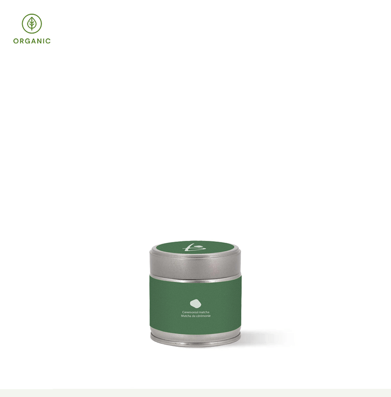 Wabisabi Ceremonial Matcha features 100% organic, stone-ground Tencha leaves from Uji, Japan. Enjoy rich umami flavor, vibrant green color, and smooth texture in lattes or tea ceremonies.