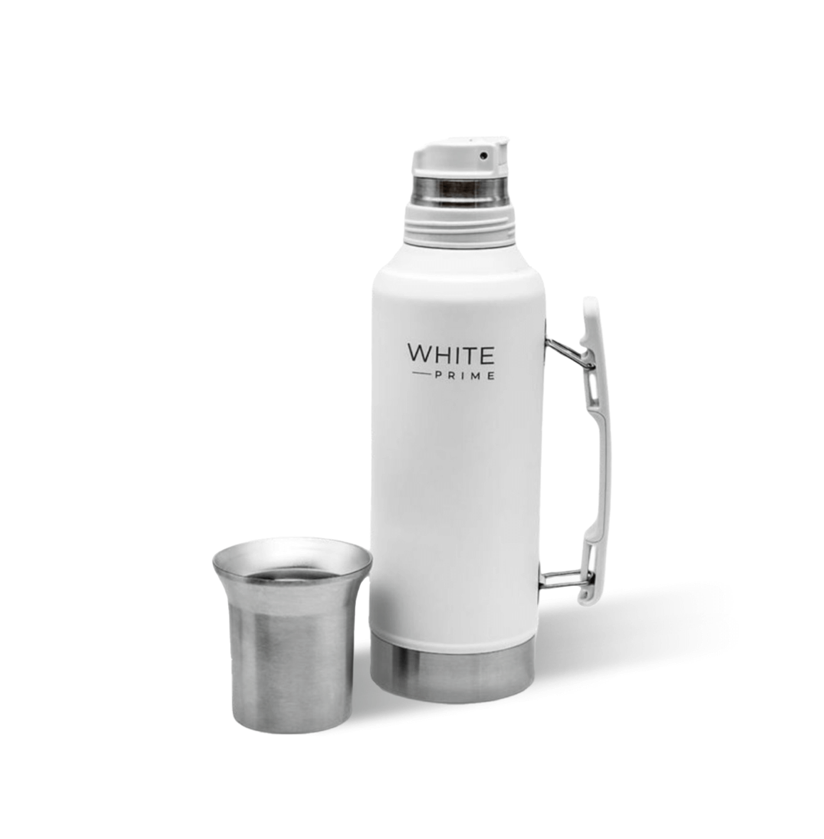 Mate System (1.2 L Thermos) by White Prime with insulated design for Yerba mate enthusiasts.